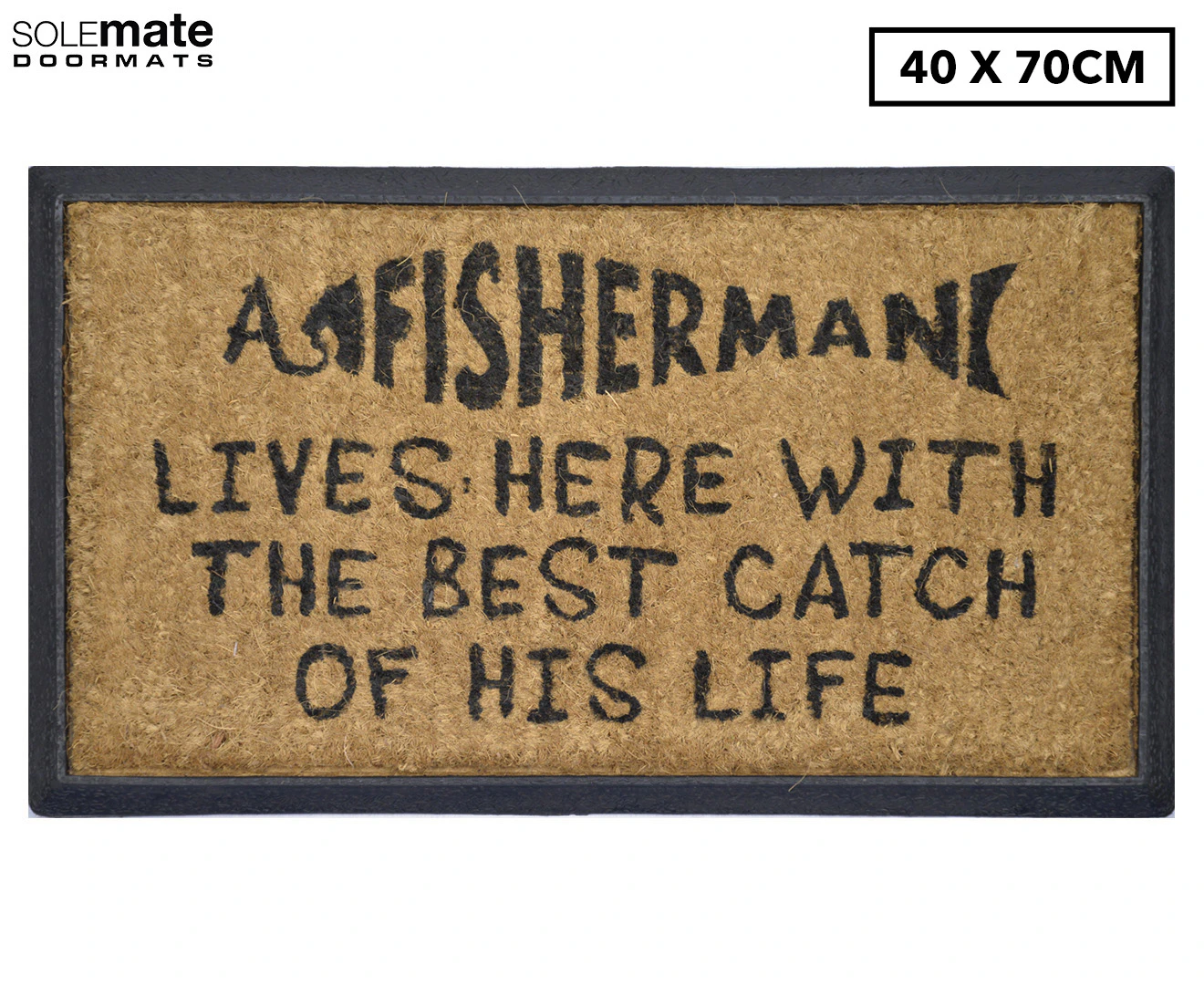 Solemate Catch of His Life 40x70cm Stylish Durable Outdoor Front Doormat