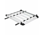 1.4M Aluminium Alloy Car 4WD 4x4 Roof Rack Basket Cargo Luggage Carrier Box Bars - silver