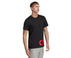 Adidas Men's Digital Camo Logo Tee / T-Shirt / Tshirt - Black/Scarlet
