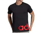 Adidas Men's Digital Camo Logo Tee / T-Shirt / Tshirt - Black/Scarlet