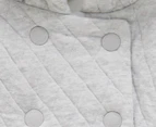 Purebaby Baby Quilted Jacket - Pale Grey Melange