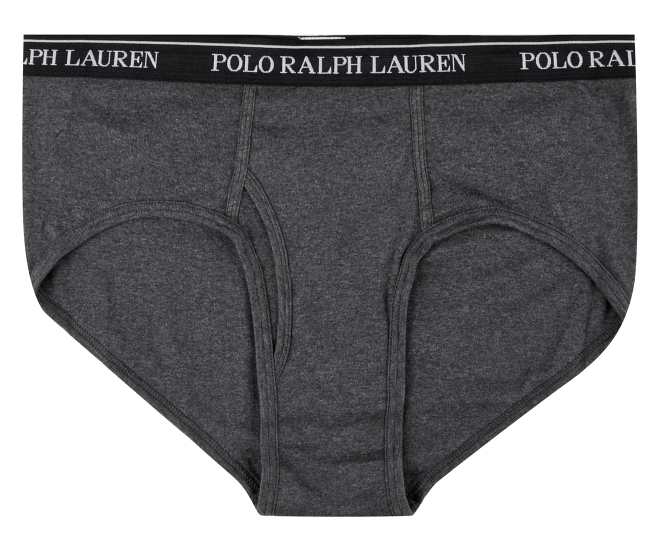 Polo Ralph Lauren L132015 Mens Grey/Black 4-Pack Classic Fit Briefs Size XL