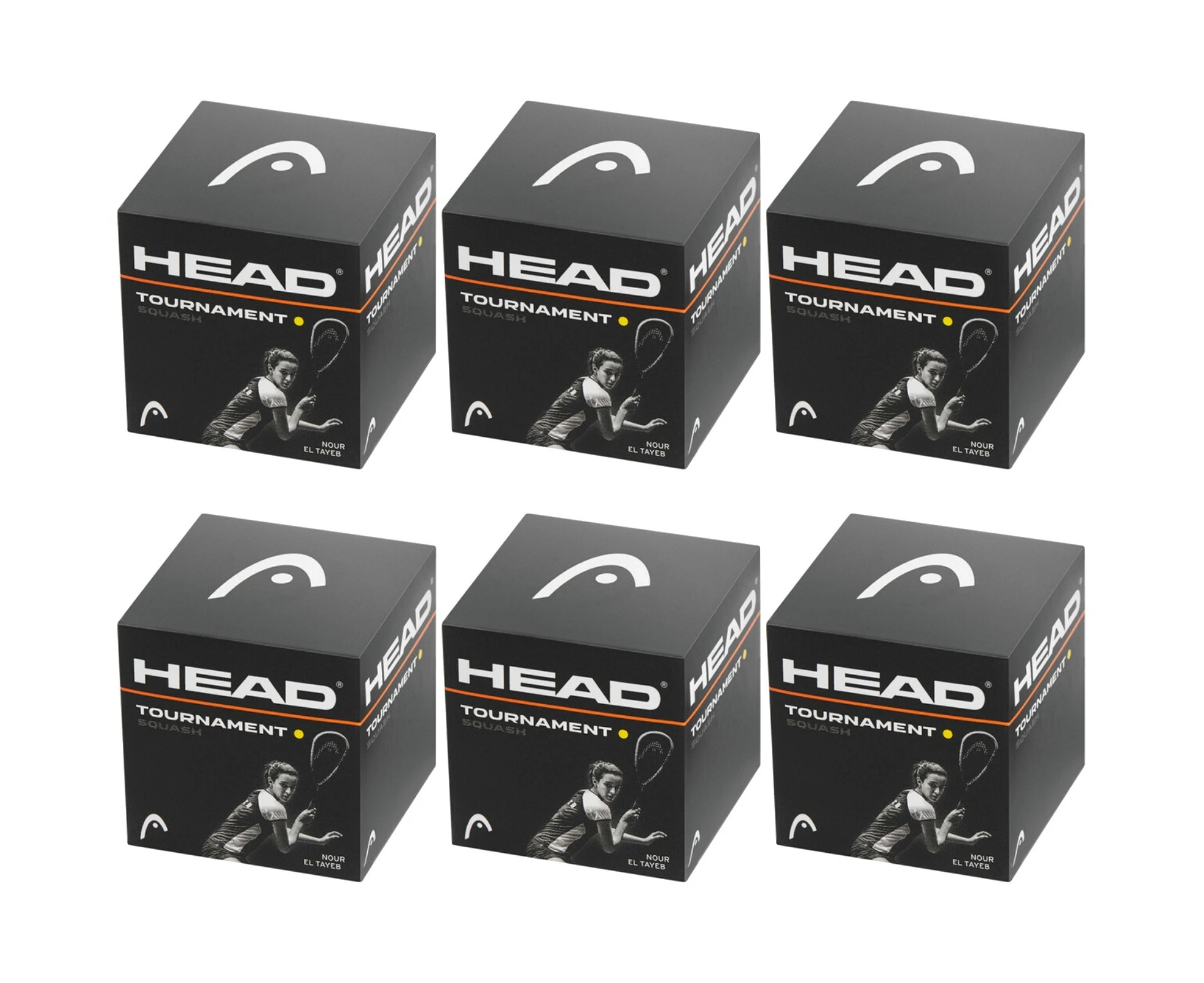 HEAD Tournament Squash Ball Advanced Training Competition Bulk - 6 Balls