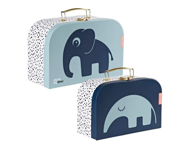 Done By Deer Suitcase Set - Blue