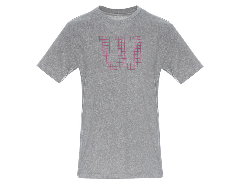 Wilson Men's Stencil Tech Tee / T-Shirt / Tshirt - Heather Grey