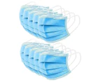 3 Ply Disposable Protective Face Masks 50-Pack