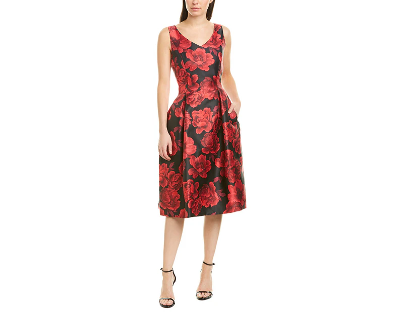 Tahari By Arthur S. Levine Women's Tahari Asl A-Line Dress - Red