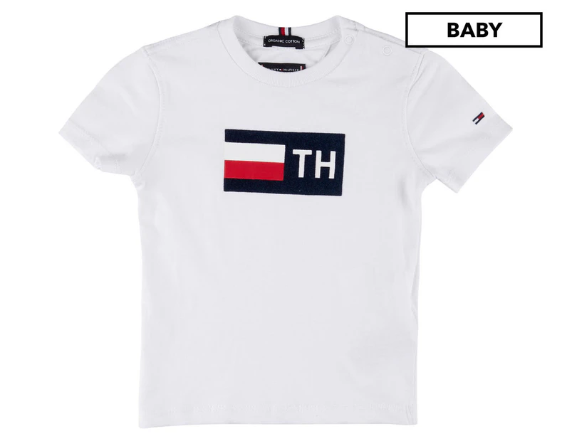 Tommy Hilfiger Baby Boys' Flock Tee / T-Shirt / Tshirt - Bright White