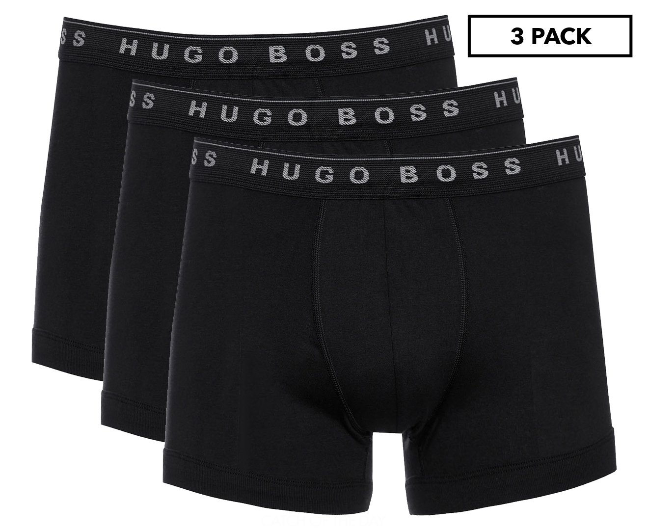 Hugo Boss Men's Boxer Briefs 3-Pack - Black | Catch.com.au