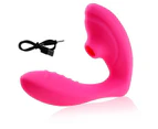 Sucking Clitoris Vibrator Suction GSpot Oral Sex Stimulator Sex Toys Women * - Rose Red