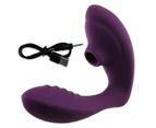 Sucking Clitoris Vibrator Suction GSpot Oral Sex Stimulator Sex Toys Women * - Rose Red