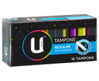 2 x 16pk U by Kotex Regular Slim Tampons