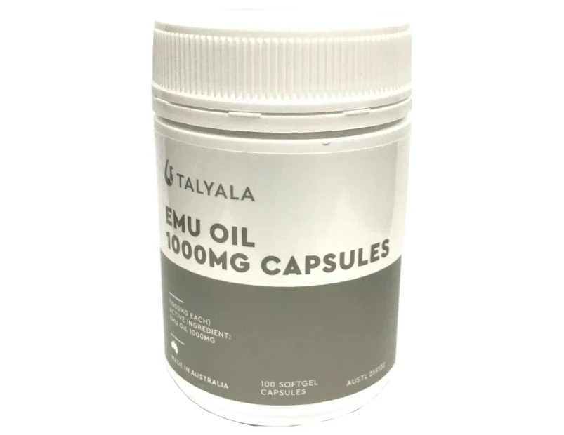 Emu Oil Capsules Pure 100 x 1000mg - Eczema Cholesterol Skin Hair Pain Arthritis