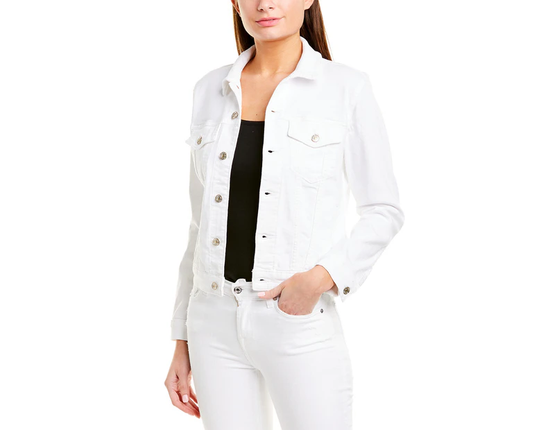 Seven For All Mankind Women's 7 For All Mankind Cropped Trucker Jacket - White
