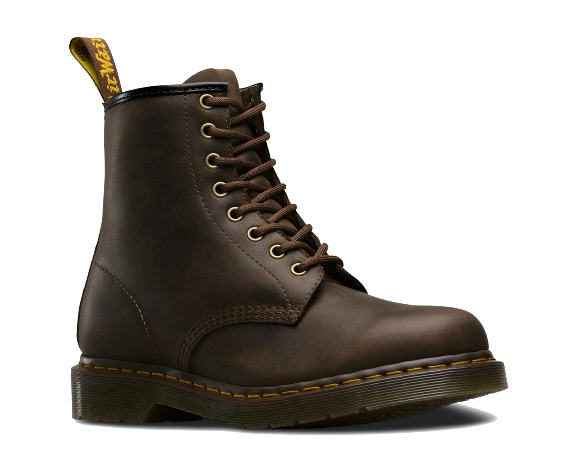 Dr. Martens Unisex 1460 8 Eye Crazy Horse Leather Boots - Gaucho Brown