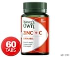 Nature's Own Zinc + C 60 Chewable Tablets 1