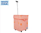 White Magic Handy Cart Regular - Peach Chevron
