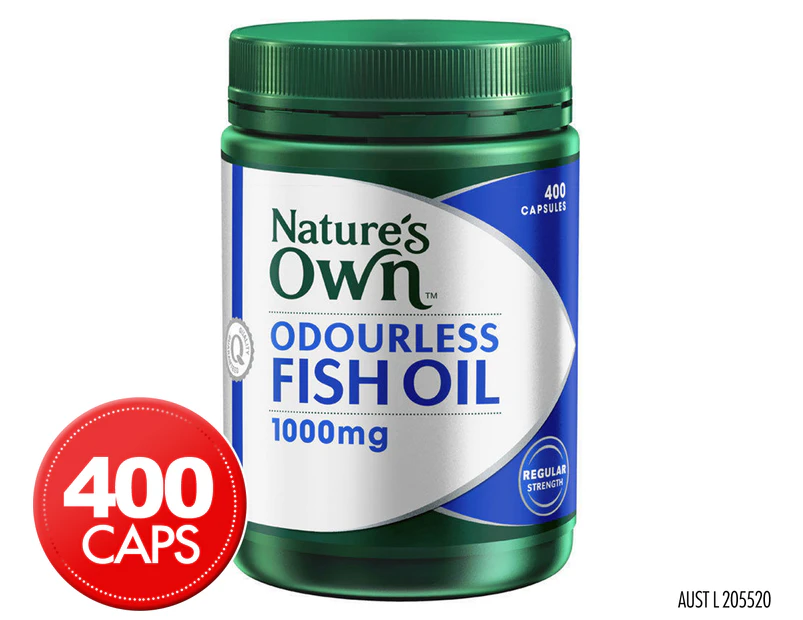 Nature’s Own Odourless Fish Oil 1000mg 400 Capsules