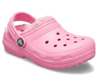 Crocs Girls' Classic Fleece Lined Clogs - Pink Lemonade