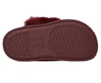 Crocs Women's Classic Luxe Lined Slippers - Burgundy