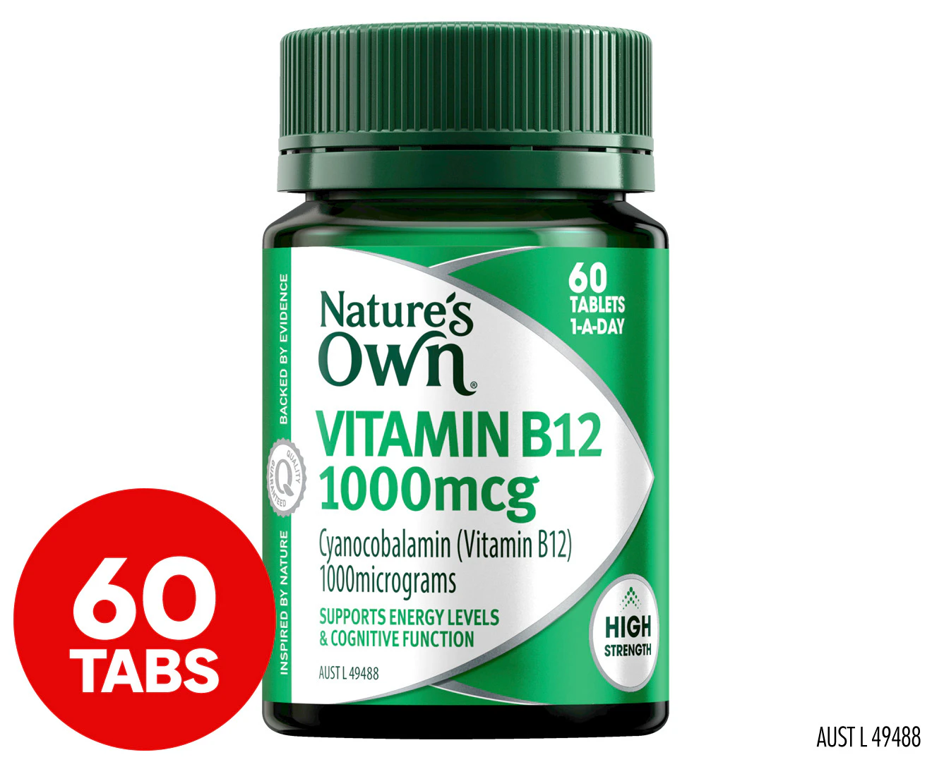 Nature's Own Vitamin B12 1000mcg 60 Tablets