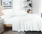 Ramesses Cashmere Touch Flannel King Bed Sheet Set - White