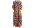 Dolce & Gabbana Multicolor Silk Carretto Crystal Tunic Dress Women Clothing Dresses