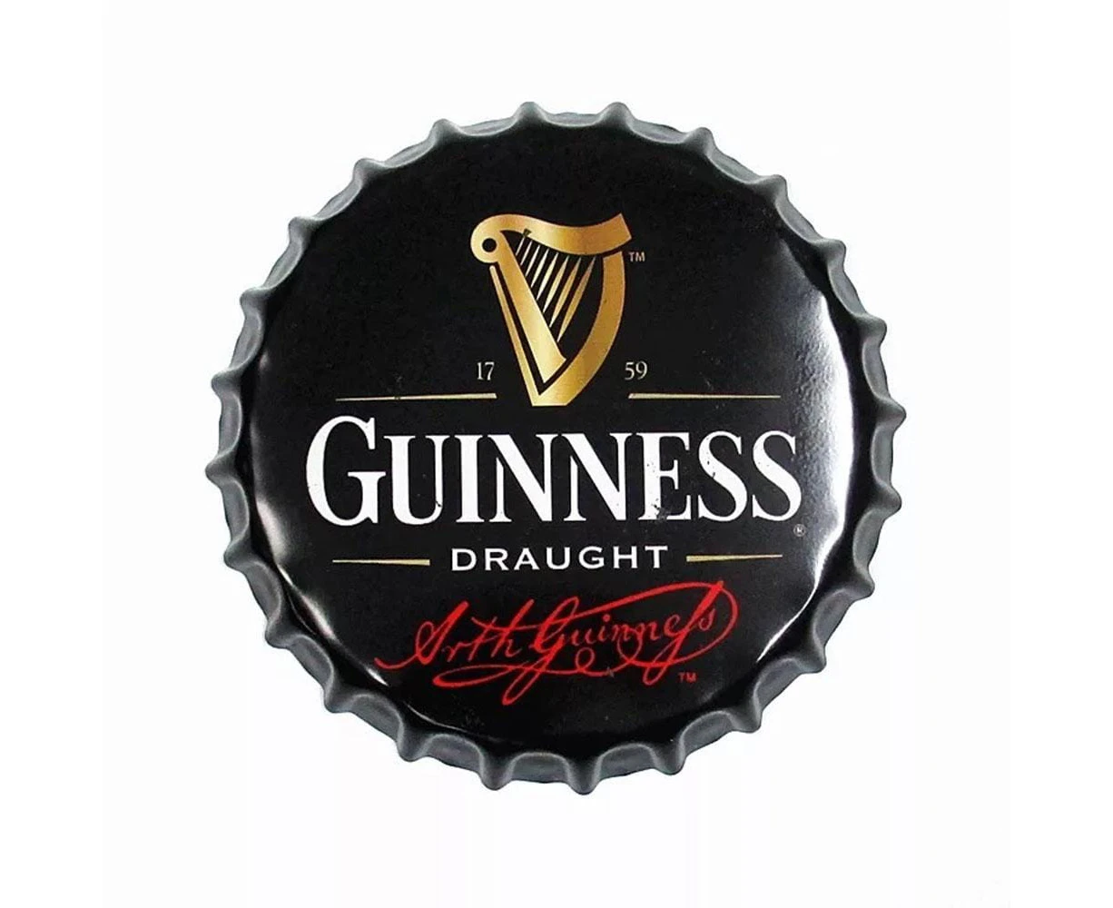 Guinness Beer Cap Metal Tin Sign Poster