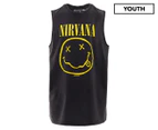 Sunnyville Youth Boys' Nirvana Kissing Muscle Tank Top - Washed Black