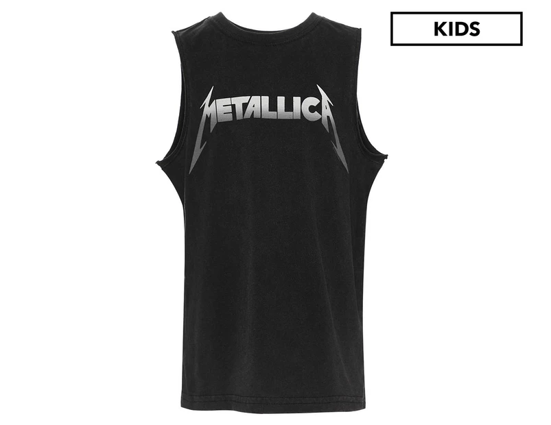 Sunnyville Boys' Metallica Muscle Tank Top - Washed Black