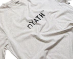 nYATH by Nana Judy Men's The Ath Logo Tee / T-Shirt / Tshirt - White Marle