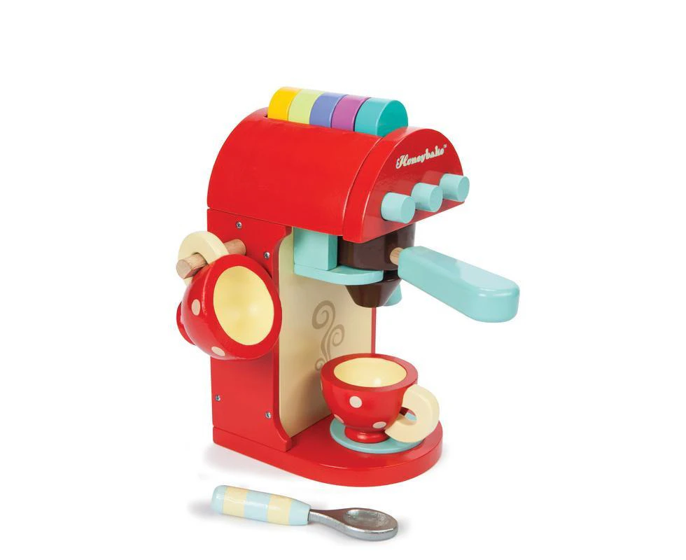 Le Toy Van Honeybake Chococcino Machine Kids Pretend Play 21cm Wood Toy 12m+