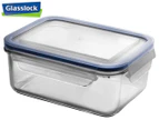 Glasslock 1.1L Square Tempered Glass Food Container w/ Snaplock Lid