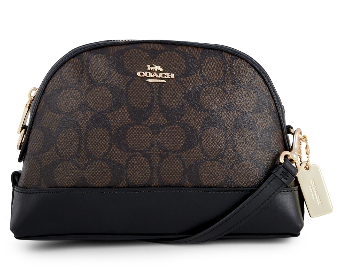 Coach Signature Dome Crossbody Bag Brown Black Catch .nz