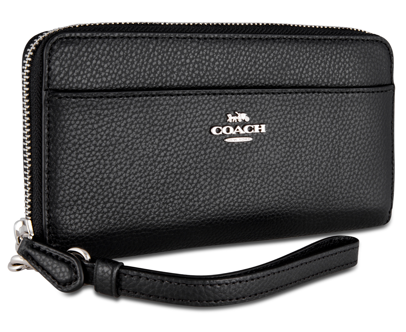 Coach Accordion Zip Wristlet Wallet - Black | www.bagssaleusa.com