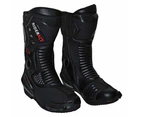RIDERACT® Motorcycle Boots Race Ready Black Motorbike Shoes Men