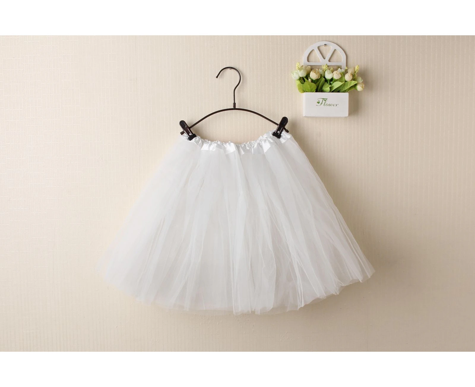 New Adults Tulle Tutu Skirt Dressup Party Costume Ballet Womens Girls Dance Wear - White Colour