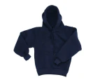 Kids Unisex Basic Pullover Hoodie Jumper School Uniform Plain Casual Sweat Shirt - Navy