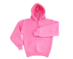 Kids Unisex Basic Pullover Hoodie Jumper School Uniform Plain Casual Sweat Shirt - Light Pink