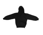 Kids Unisex Basic Pullover Hoodie Jumper School Uniform Plain Casual Sweat Shirt - Black