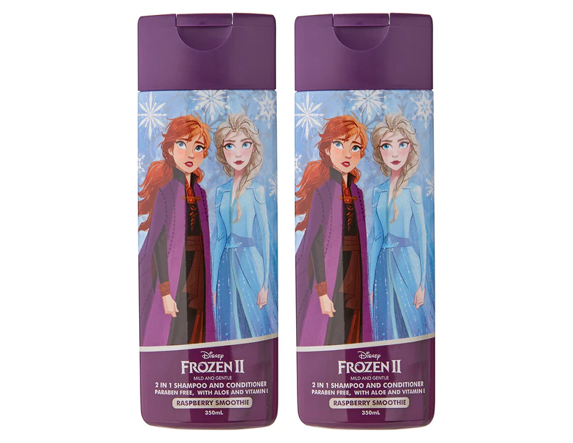 2 x Disney's Frozen II 2-In-1 Shampoo and Conditioner 350mL