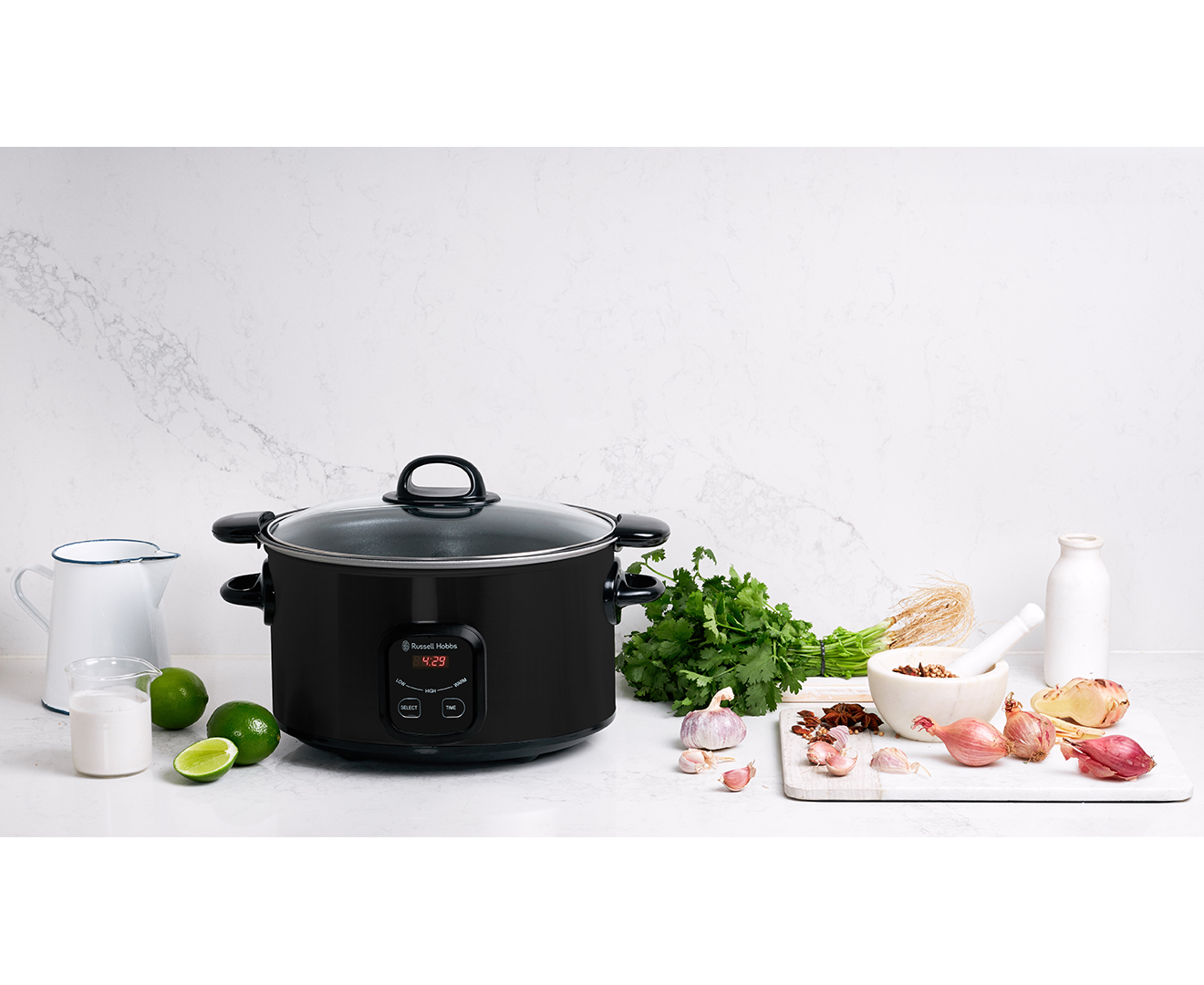 Russell Hobbs 6L Searing Slow Cooker - Matte Black | Catch.com.au