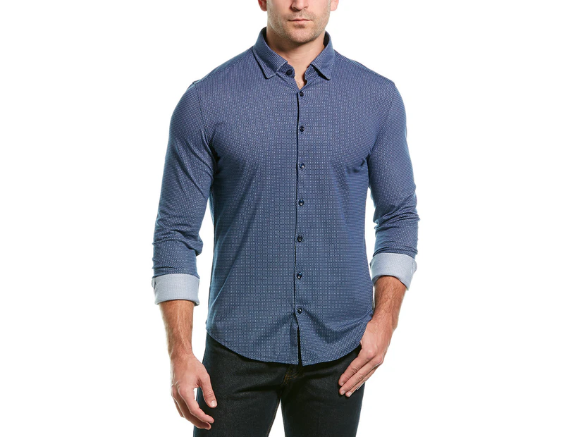Stone Rose Men's  Button-Down Shirt - Blue