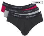 Calvin Klein Men's Axis Cotton Stretch Hip Brief - Empower Red/Wolf Grey/Black