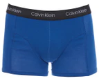 Calvin Klein Men's Axis Cotton Stretch Trunk 3-Pack - Black/Geo Print/Turkish Blue