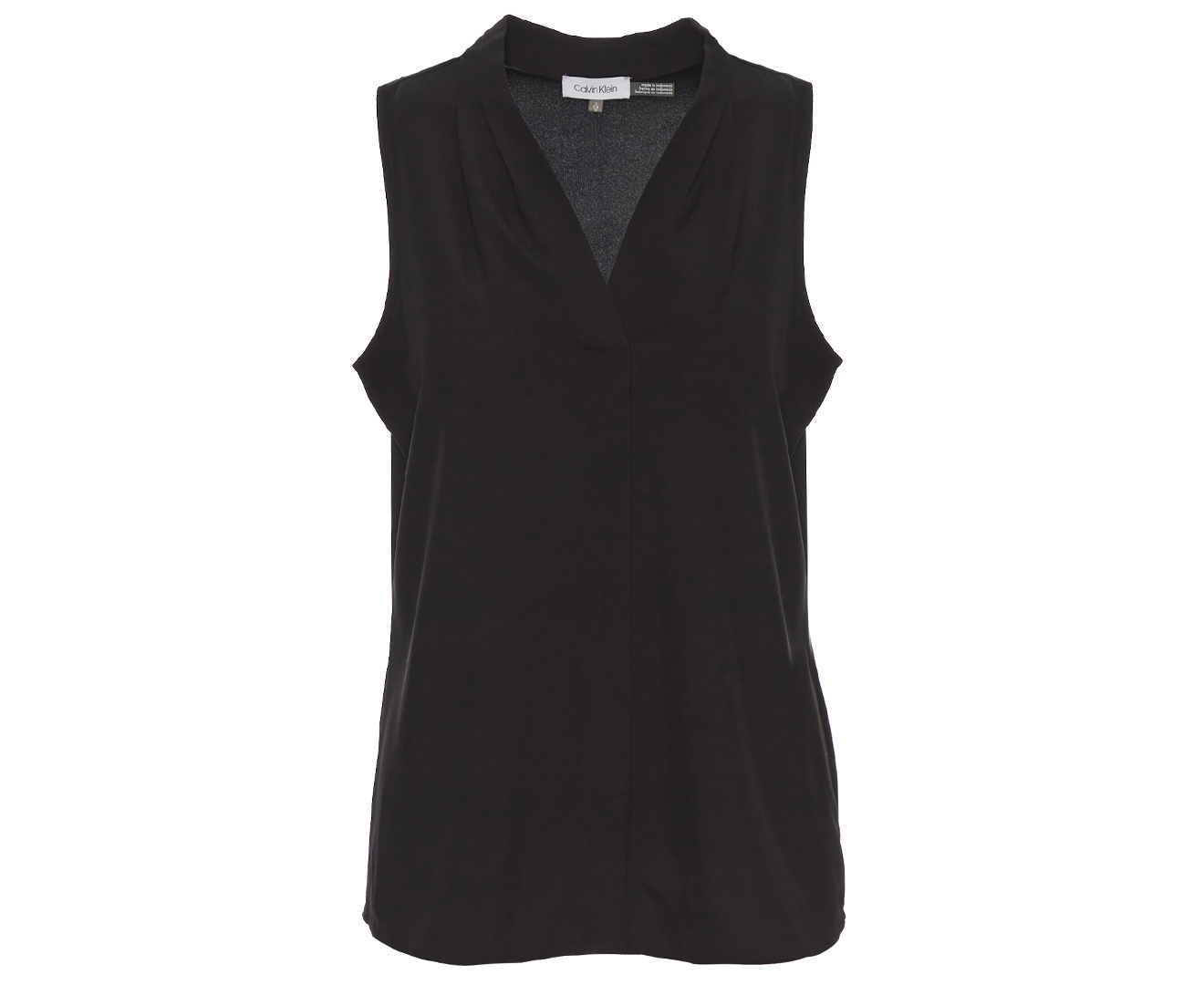 Calvin Klein Women's Inverted Pleat Sleeveless Blouse - Black | Catch.co.nz