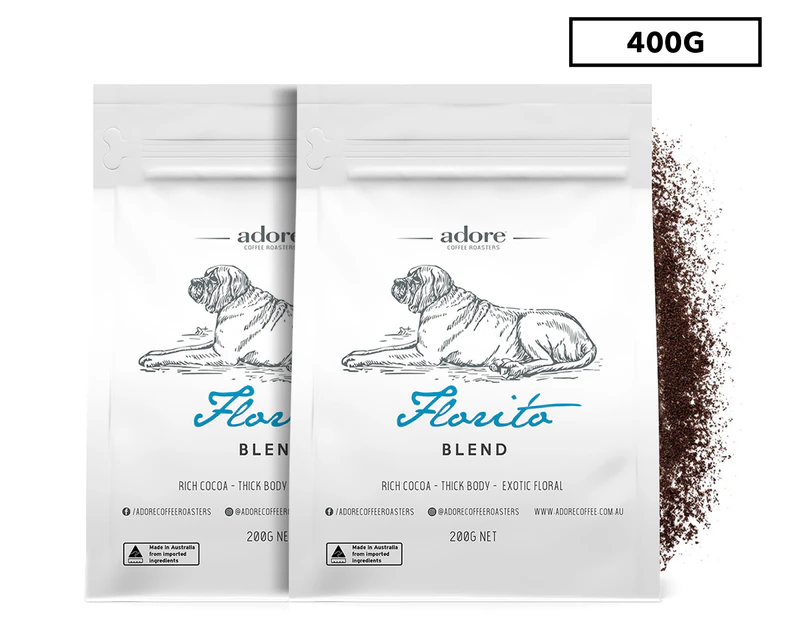 2 x Adore Florito Blend Ground Coffee 200g