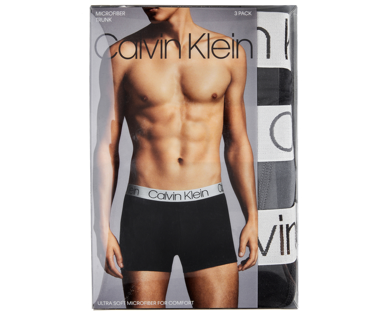 Calvin Klein Men S Microfibre Trunk Pack Black Dark Grey Catch Com Au