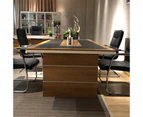 ARLO Boardroom Table 2.4M - Honey Oak
