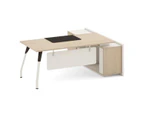 NESTOR Executive Office Desk with Left Return 160m - Ivory